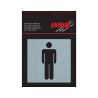 Bord Alulook Heren - 80x80 mm zelfklevend.