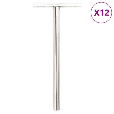 VidaXL Zwevende plankdragers 12st onzichtbaar ø10x150 mm koolstofstaal
