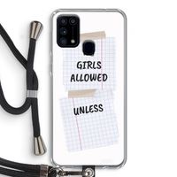 No Girls Allowed Unless: Samsung Galaxy M31 Transparant Hoesje met koord