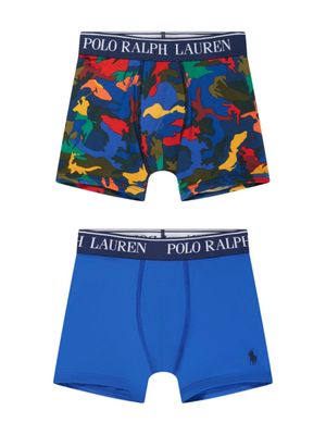 POLO RALPH LAUREN KIDS boxer à bande logo - Bleu