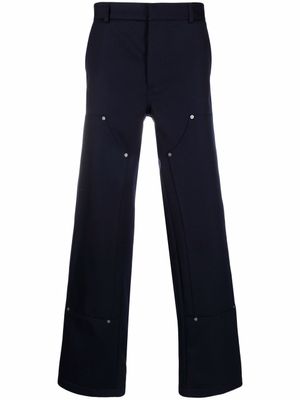 424 pantalon droit Workmen à poches multiples - Bleu