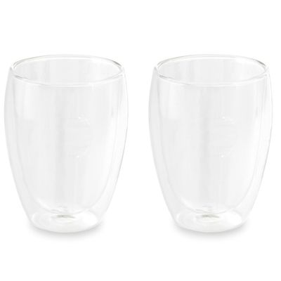 Set van 2x dubbelwandige thee/koffieglazen 350 ml transparant