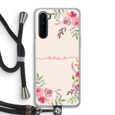 Rozen: OnePlus Nord Transparant Hoesje met koord