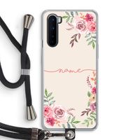 Rozen: OnePlus Nord Transparant Hoesje met koord Rozen: OnePlus Nord Transparant Hoesje met koord