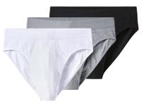 esmara Men Set van 3 heren onderbroeken (Zwart/grijs/wit, L)