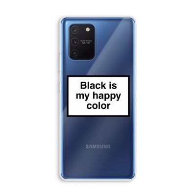 Black is my happy color: Samsung Galaxy Note 10 Lite Transparant Hoesje