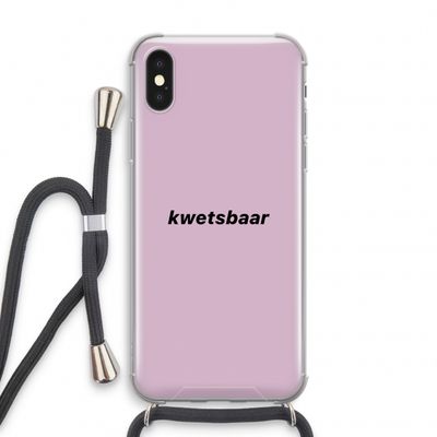 kwetsbaar: iPhone X Transparant Hoesje met koord