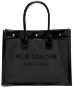 Saint Laurent sac cabas Rive Gauche à fini verni - Noir