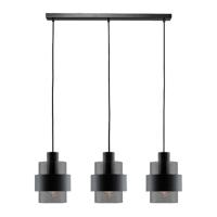 Freelight Hanglamp Chiasso 3 lichts L100 cm zwart