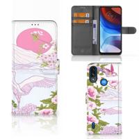 Motorola Moto E7i Power | E7 Power | Telefoonhoesje | Met pasjeshouder | Bird Standing
