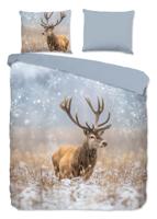 Good Morning Dekbedovertrek "rendier" - Multi - (240x200/220 cm) - Katoen Flanel