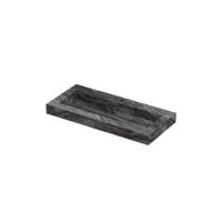 INK Pitch Wastafel keramische slab centraal met drain en front en side skirts 1 kraangat 100x45x9 Venice brown glossy