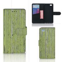 Huawei Ascend P8 Lite | Book Style Case | Green Wood