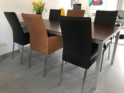 Set van 6 leren eetkamerstoelen - verschillende kleuren leer - Echt leer, Modern, ontdek de vele Leersoorten en Kleuren bij ShopX