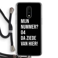 Da ziede van hier - Zwart: OnePlus 7 Transparant Hoesje met koord