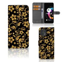 Motorola Edge 20 Lite Hoesje Gouden Bloemen