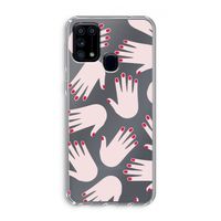 Hands pink: Samsung Galaxy M31 Transparant Hoesje