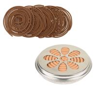Citronella set - blik - 20x navulspiralen - citronella spiralen - muggen werend
