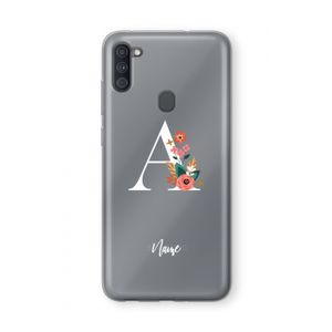 Pink Bouquet: Samsung Galaxy A11 Transparant Hoesje