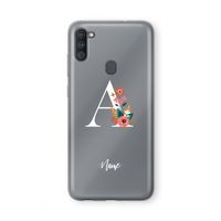 Pink Bouquet: Samsung Galaxy A11 Transparant Hoesje