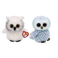Ty - Knuffel - Beanie Boo's - Ausitin Owl & Owlette Owl - thumbnail