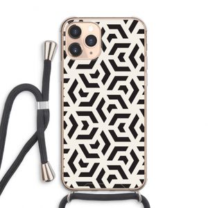 Crazy pattern: iPhone 11 Pro Max Transparant Hoesje met koord