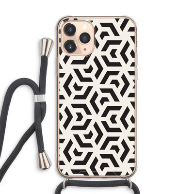 Crazy pattern: iPhone 11 Pro Max Transparant Hoesje met koord