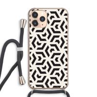 Crazy pattern: iPhone 11 Pro Max Transparant Hoesje met koord
