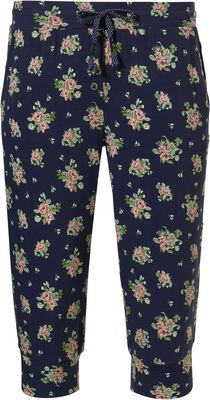 Blauwe capri broek roosjes Pastunette