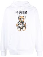 Moschino Teddy-Bear cotton hoodie - Blanc - thumbnail