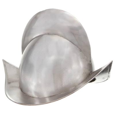 Ridderhelm middeleeuws replica LARP staal zilverkleurig
