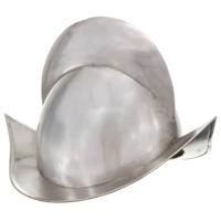 Ridderhelm middeleeuws replica LARP staal zilverkleurig
