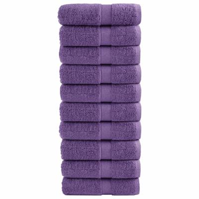 VidaXL Gastendoekjes solund 10 st 600 g/m² 30x50 cm paars