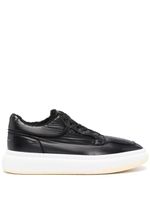 MM6 Maison Margiela baskets en cuir à fini verni - Noir