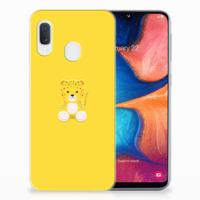 Samsung Galaxy A20e Telefoonhoesje met Naam Baby Leopard