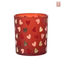 Waxinelichthouder hartjes groot - diverse varianten - ø8.8x10cm