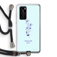 Bloom with grace: Huawei P40 Transparant Hoesje met koord