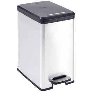 Curver DECO Bin 240639 Afvalbak 25 l (b x h x d) 250 x 450 x 420 mm Zilver, Zwart 1 stuk(s)