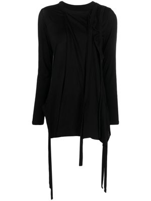 Yohji Yamamoto sweat à encolure ras du cou - Noir