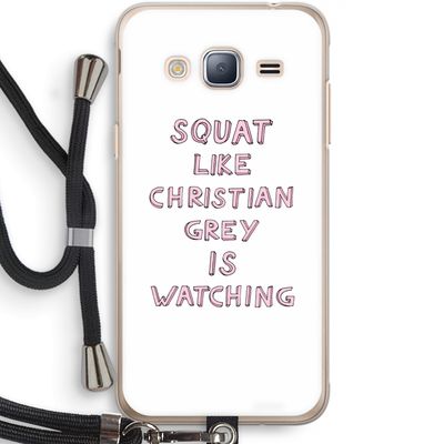 Christian Grey: Samsung Galaxy J3 (2016) Transparant Hoesje met koord