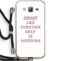 Christian Grey: Samsung Galaxy J3 (2016) Transparant Hoesje met koord