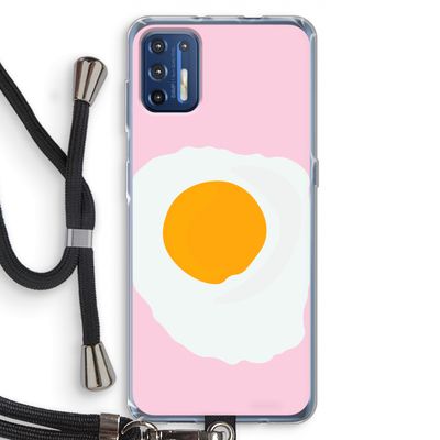 Sunny side up: Motorola Moto G9 Plus Transparant Hoesje met koord