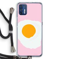 Sunny side up: Motorola Moto G9 Plus Transparant Hoesje met koord