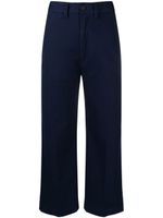 Polo Ralph Lauren pantalon de tailleur à coupe crop - Bleu