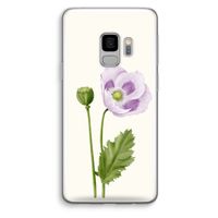 Purple poppy: Samsung Galaxy S9 Transparant Hoesje