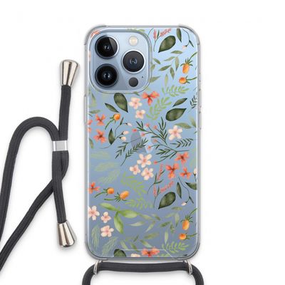 Sweet little flowers: iPhone 13 Pro Transparant Hoesje met koord