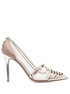 Valentino Garavani escarpins Rockstud 100 mm à bout pointu - Or