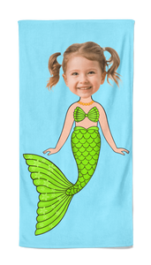 Cartoon Handdoek Mermaid - Pillow Buddies