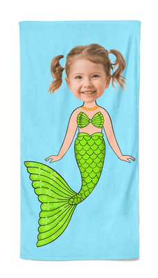 Cartoon Handdoek Mermaid - Pillow Buddies