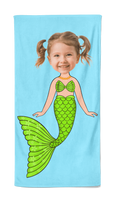 Cartoon Handdoek Mermaid - Pillow Buddies